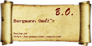 Bergmann Omár névjegykártya